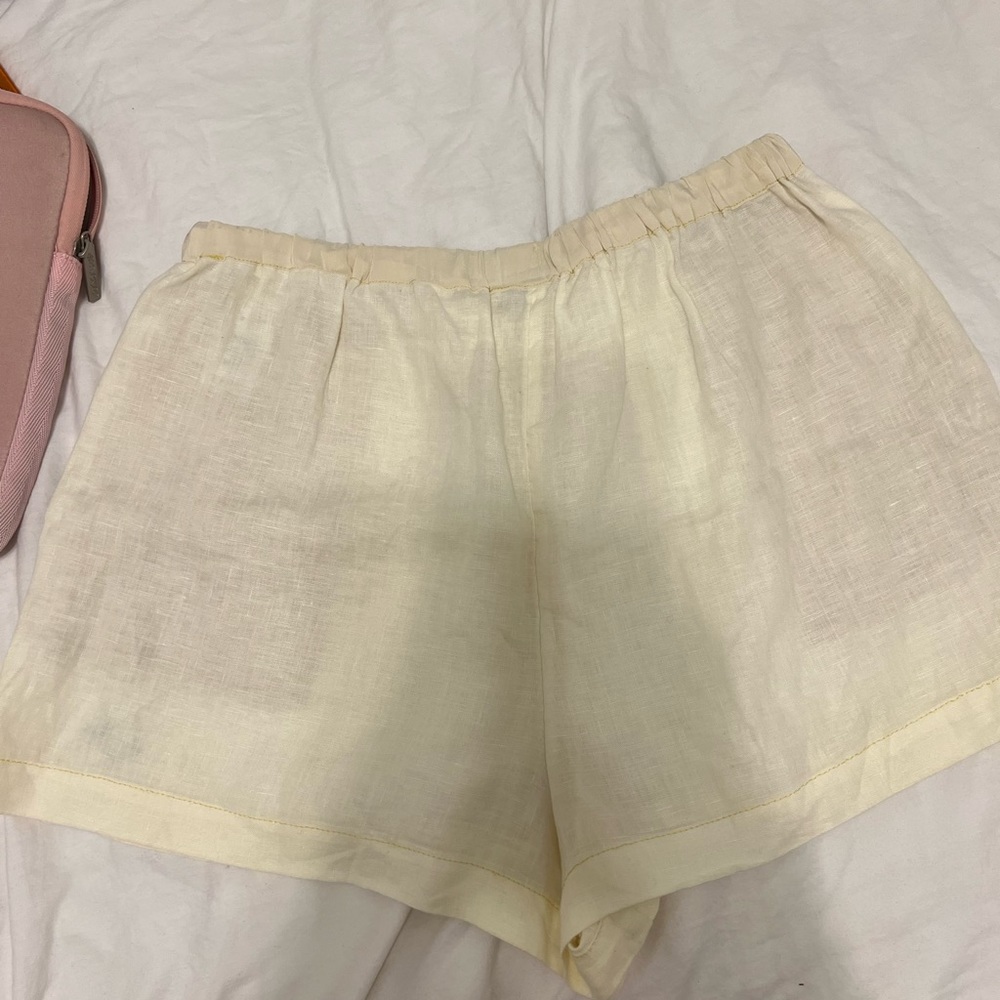 Aritzia wilfred le fou shorts size small linen - Picture 3 of 4